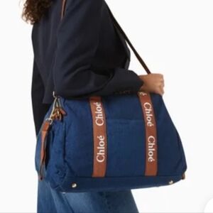 Chloe BABY BAG Grosgrain Logo Denim Changing Bag *Sold Out*